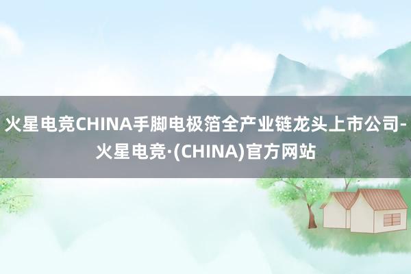 火星电竞CHINA手脚电极箔全产业链龙头上市公司-火星电竞·(CHINA)官方网站
