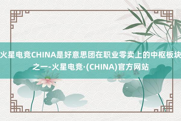 火星电竞CHINA是好意思团在职业零卖上的中枢板块之一-火星电竞·(CHINA)官方网站