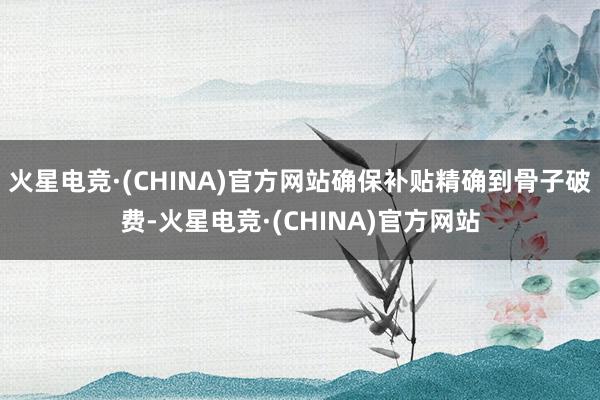 火星电竞·(CHINA)官方网站确保补贴精确到骨子破费-火星电竞·(CHINA)官方网站