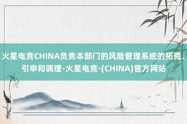 火星电竞CHINA负责本部门的风险管理系统的拓荒、引申和调理-火星电竞·(CHINA)官方网站