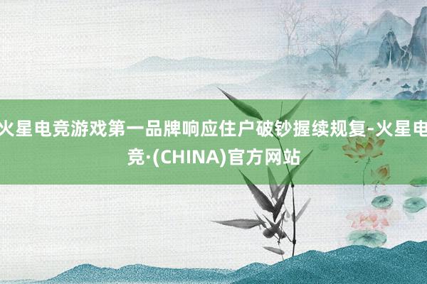 火星电竞游戏第一品牌响应住户破钞握续规复-火星电竞·(CHINA)官方网站
